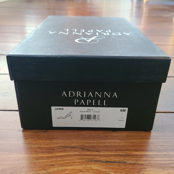 Adrianna Papell Jamie Black Saba Mesh Peep Toe Pump 8 - Picture 6 of 6